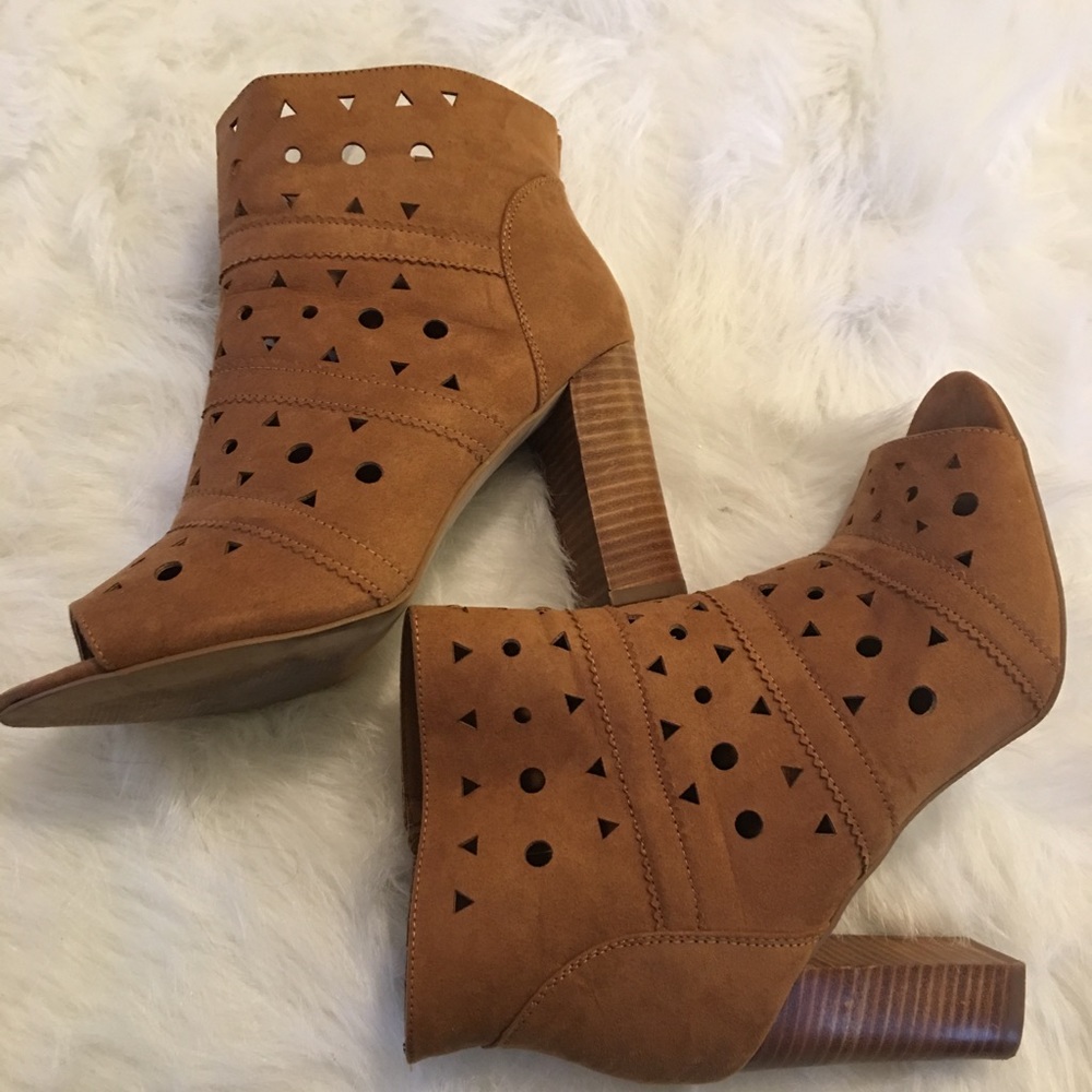 Torrid Peep Toe Cut Out Booties